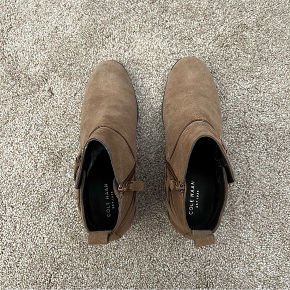Cole Haan Tan Suede Ankle Booties - Picture 5 of 6